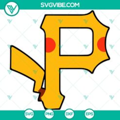 Pikachu Pittsburgh Pirates logo digital cut files in SVG, PNG, DXF, and EPS formats for crafting and personalization.