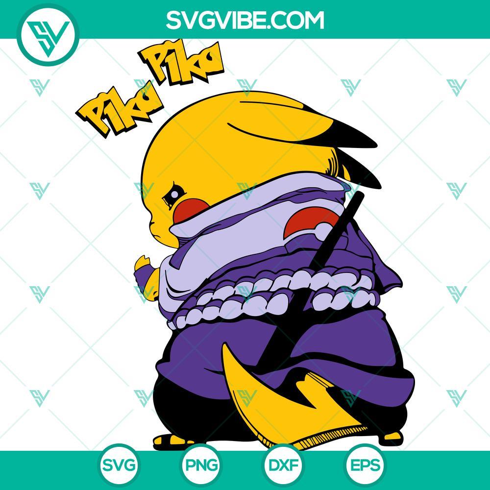 Pikachu Sasuke SVG, Uchiha Sasuke Naruto SVG PNG DXF EPS Pikachu wearing Uchiha Sasuke outfit, Naruto SVG files for download - PNG DXF EPS.