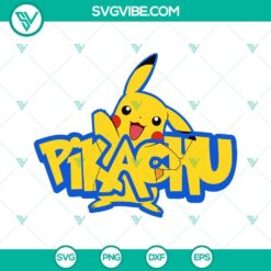 Pikachu Pokemon SVG cartoon cut files for PNG, DXF, EPS formats.