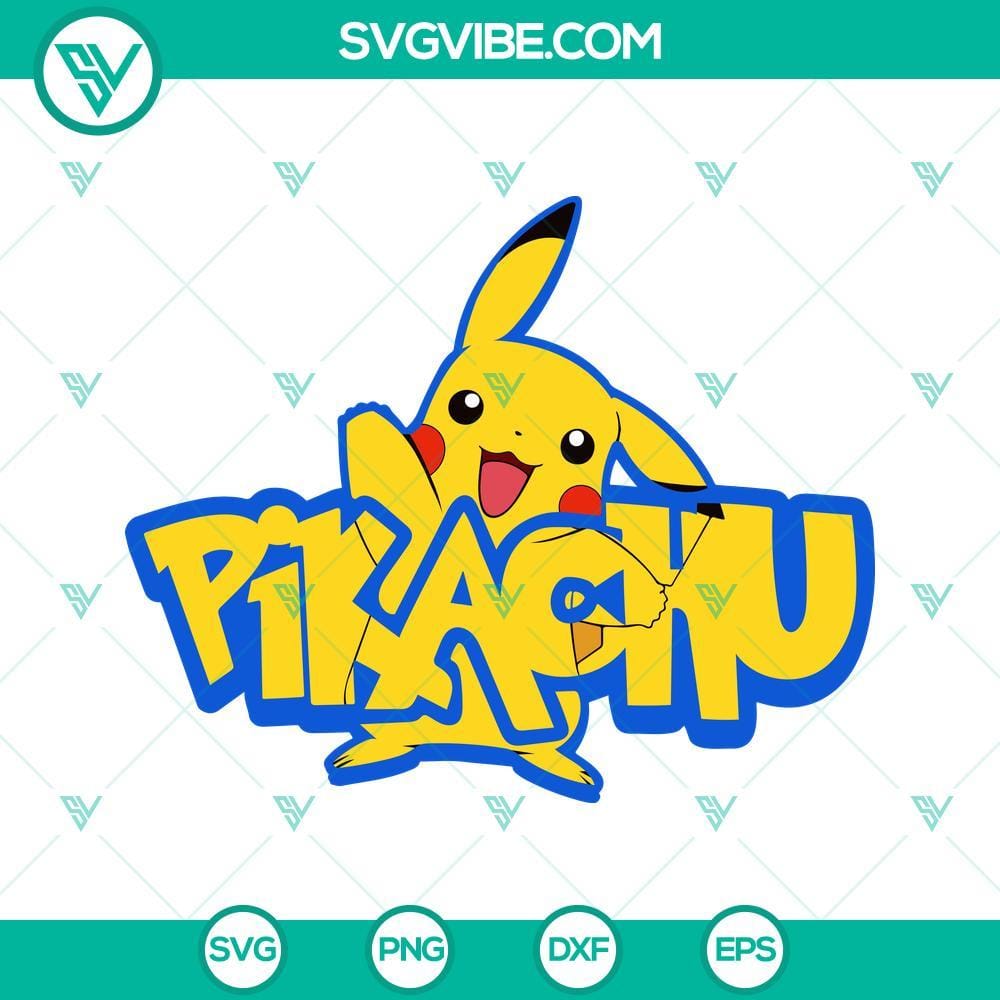 Pikachu SVG, Pokemon SVG, Cartoon SVG PNG DXF EPS Cut Files Pikachu Pokemon SVG cartoon cut files for PNG, DXF, EPS formats.