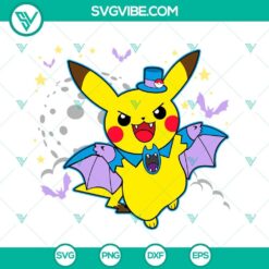 Pikachu Vampire & Halloween SVG designs with Pokemon themes for festive season crafting and projects. Download these Pokemon Halloween SVG files.