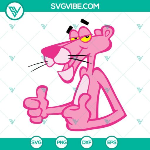 Pink Panther SVG Download Bundle, Panther Cartoon SVG Files PNG DXF EPS Files 1