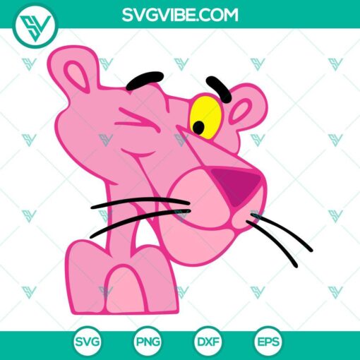 Pink Panther SVG Download Bundle, Panther Cartoon SVG Files PNG DXF EPS Files 2