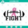 Pink ribbon football breast cancer awareness SVG design for football cancer concept. Bold and impactful design for breast cancer awareness campaign.