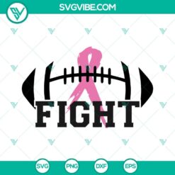 Pink ribbon football breast cancer awareness SVG design for football cancer concept. Bold and impactful design for breast cancer awareness campaign.