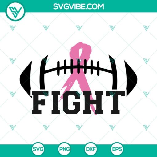 Pink ribbon football breast cancer awareness SVG design for football cancer concept. Bold and impactful design for breast cancer awareness campaign.