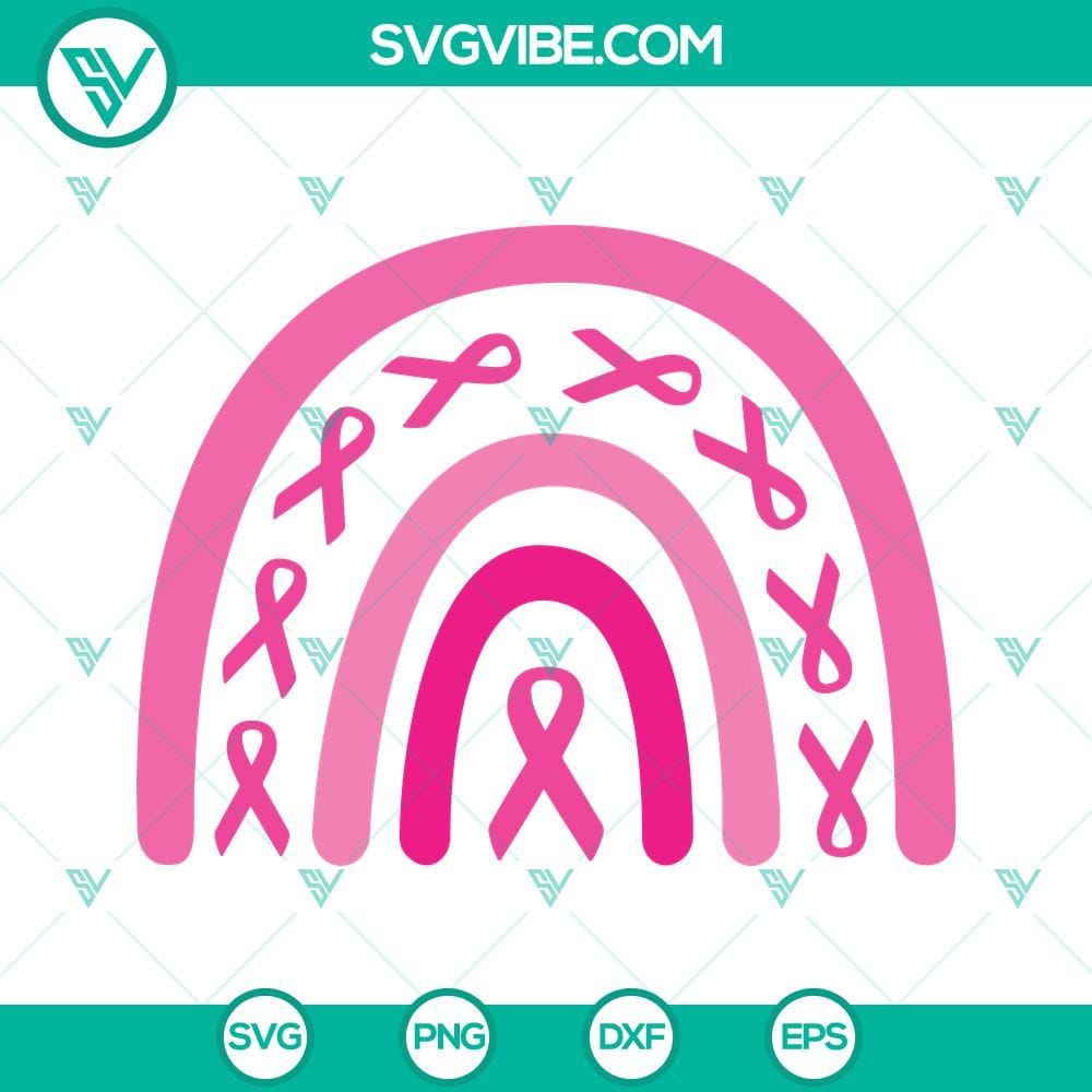 pink-ribbon-rainbow-svg-breast-cancer-awareness-svg-png-eps-dxf-vector-cut-file-cricut-silhouette-4-mockup.jpg Pink ribbon rainbow breast cancer awareness SVG, PNG, EPS, DXF file for download with vibrant colors and symbol for support.