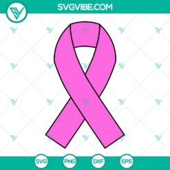 Pink ribbon SVG download, breast cancer awareness ribbon design in PNG DXF EPS formats - charitable cause design for crafts and projects.