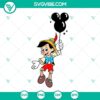 Pinocchio Disneyland balloon design SVG PNG DXF EPS files for Cricut & Silhouette machines.