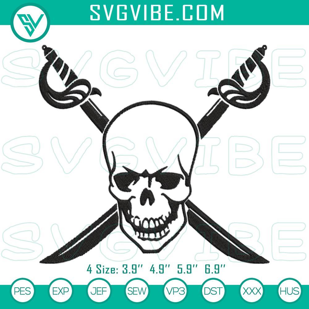 Pirate Skull Machine Embroidery Design Files Pirate skull machine embroidery design with spooky vibes, digital file for Halloween crafts.
