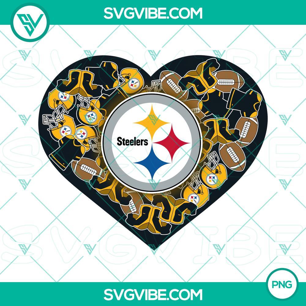 Pittsburgh Steelers Heart Valentine PNG Download File Designs Pittsburgh Steelers heart Valentine PNG design, perfect for digital download. Bold team colors and logo for NFL fans.