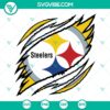 Pittsburgh Steelers Ripped Claw SVG: Bold Steelers design with claw marks, perfect for NFL fans. Download Pittsburgh Steelers SVG.