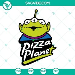 Pizza Planet Toy Story Little Green Aliens SVG file with PNG, DXF, EPS formats for creative projects.