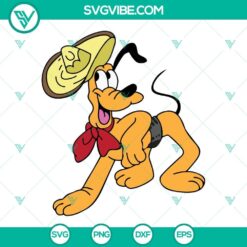 Pluto Dog Cinco De Mayo SVG with Mexican Fiesta Hat design for Mexico celebration.