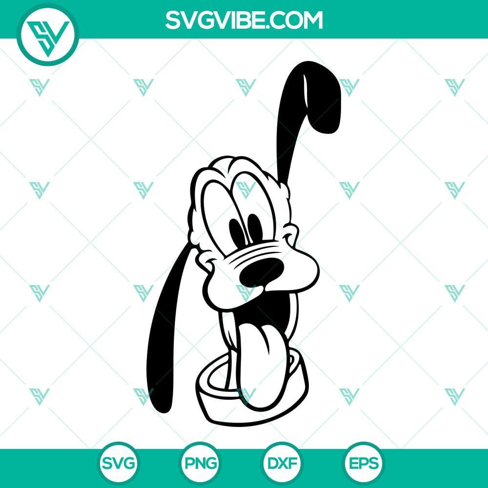 Pluto Dog SVG, Disney Dog SVG PNG DXF EPS Cricut Pluto Disney Dog SVG files for Cricut, includes PNG, DXF, EPS formats. Cute design for crafting and digital projects.