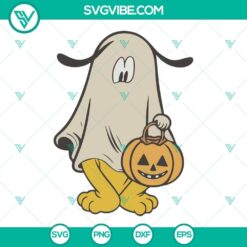 Pluto Ghost Halloween Pumpkin SVG, Disney Pluto Halloween SVG - Spooky ghost themed design, perfect for Halloween decorations.