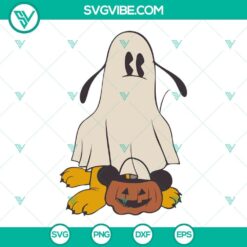 Pluto Ghost Halloween SVG with retro spooky design, perfect for Halloween crafts, digital download.