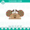 Pluto gingerbread hat embroidery file for Disney Christmas, festive pattern with cute ears.
