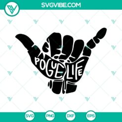 Pogue Life and Outer Banks themed SVG files including Shaka Hand gesture, perfect for crafts and digital design projects. OBX SVG, PNG, and DXF formats.