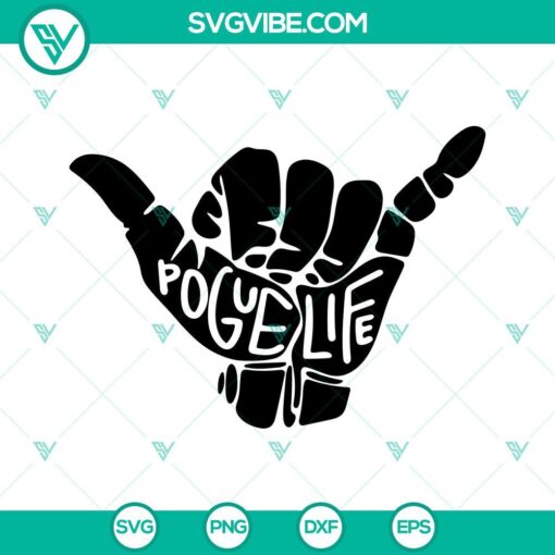 Pogue Life and Outer Banks themed SVG files including Shaka Hand gesture, perfect for crafts and digital design projects. OBX SVG, PNG, and DXF formats.