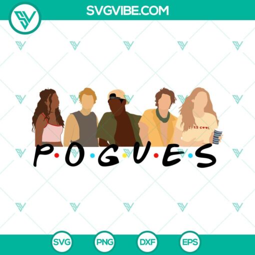 Pogues Friends and Outer Banks themed SVG images bundle, perfect for Pogue Life projects. Includes PNG, DXF, and EPS files.