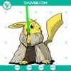 Pokemon Pikachu Yoda crossover SVG files for Cricut featuring Pokemon Star Wars design elements in PNG, SVG, DXF, and EPS formats.