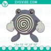 Poliwhirl Pokémon embroidery design, retro gaming stitch pattern, ideal for gamers' crafts.