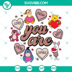 Pooh And Friend Valentine SVG Image, Pooh Disney Heart SVG Download PNG EPS DXF File
