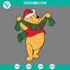 Pooh Santa Claus and Oh Joy Disney Christmas SVG File perfect for holiday crafting, featuring festive Winnie the Pooh design.