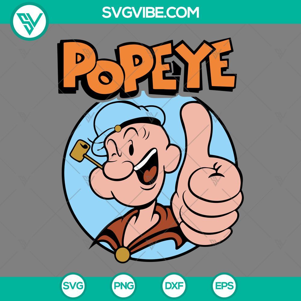 Popeye Thimble Theatre SVG PNG EPS DXF File Popeye Thimble Theatre SVG download with PNG, EPS, and DXF files for digital crafting.