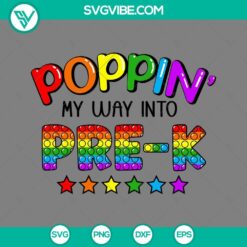 Colorful Pre K back to school SVG images with popping design elements, perfect for crafts and decorations.
