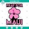 Pray For Maui SVG featuring a beautiful design of Maui, Hawaii in SVG file format. Perfect for digital crafting projects.