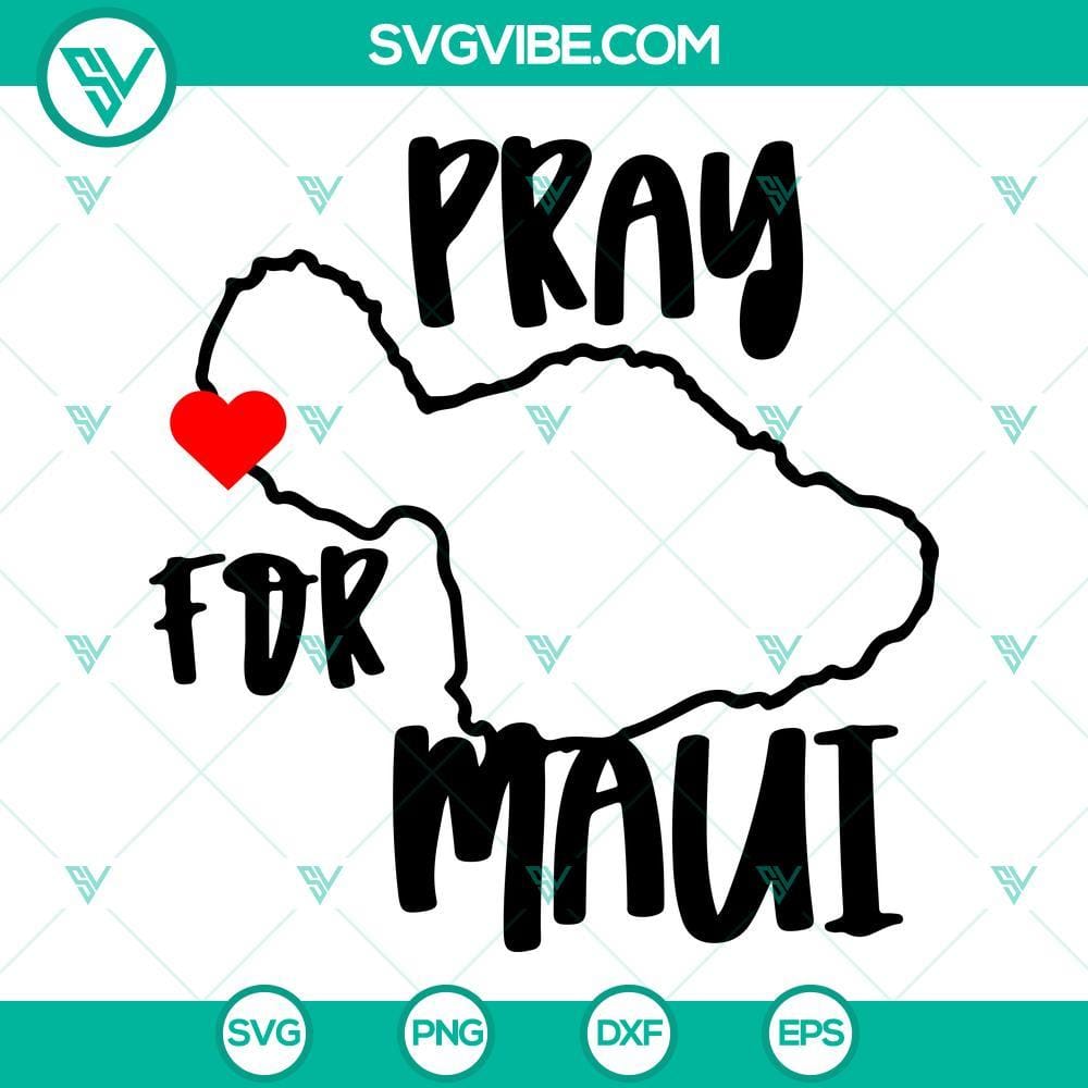 Pray For Maui SVG, Maui Strong SVG Files Pray For Maui SVG file with Maui Strong design, ideal for crafting and supporting Maui community.