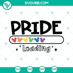 Pride Loading SVG File, Mickey Mouse Head Rainbow SVG Files, LGBT Pride