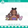 Princess Ariel with Disney snacks embroidery design inspired by The Little Mermaid movie. Ideal for crafts.