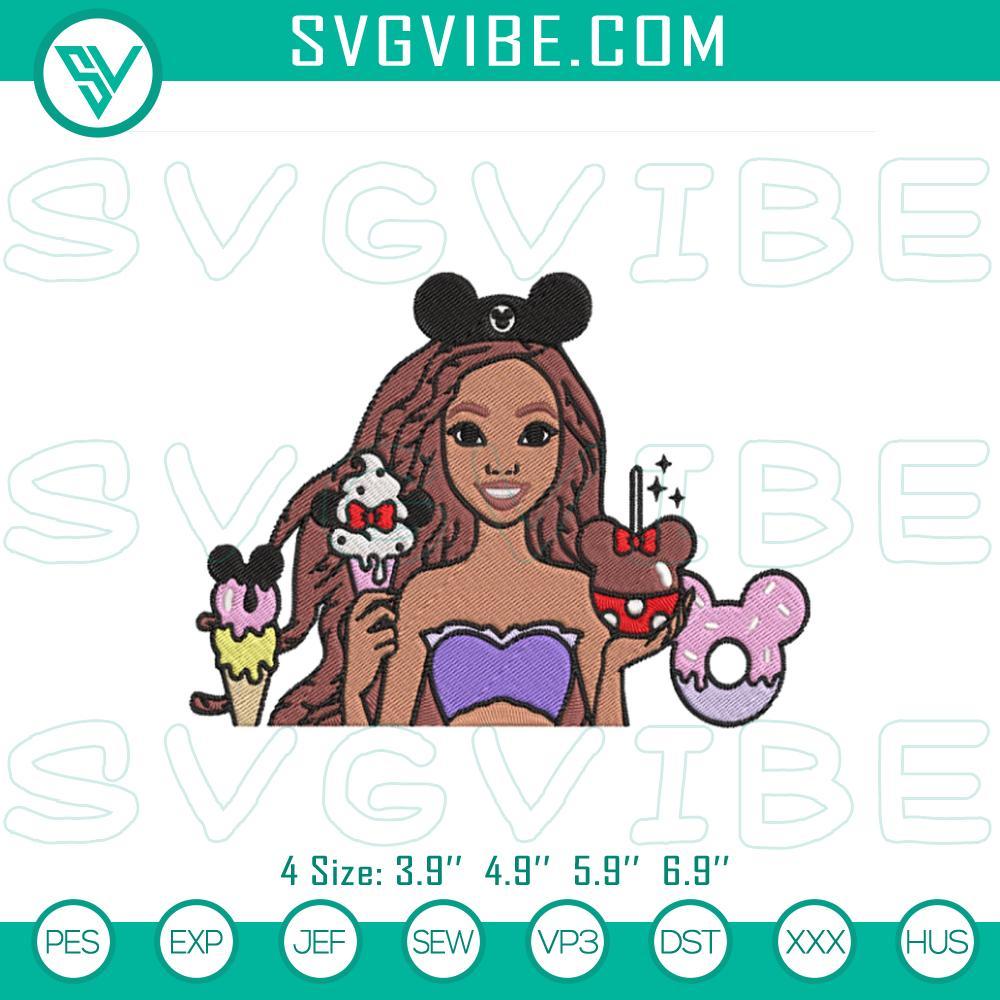 princess-ariel-with-disney-snacks-embroidery-designs-little-mermaid-2023-embroidery-files-mockup.jpg Princess Ariel with Disney snacks embroidery design inspired by The Little Mermaid movie. Ideal for crafts.