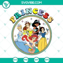 Princess Easter SVG featuring Disney Happy themed design with Magical Eggs for Spring, ideal for digital download.