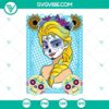 Princess Elsa Sugar Skull SVG files featuring Disney Princess Day of the Dead design, ideal for crafts and projects.