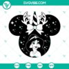 Princess Jasmine Christmas SVG Download featuring Disney Princess in holiday attire. Perfect for crafting projects.