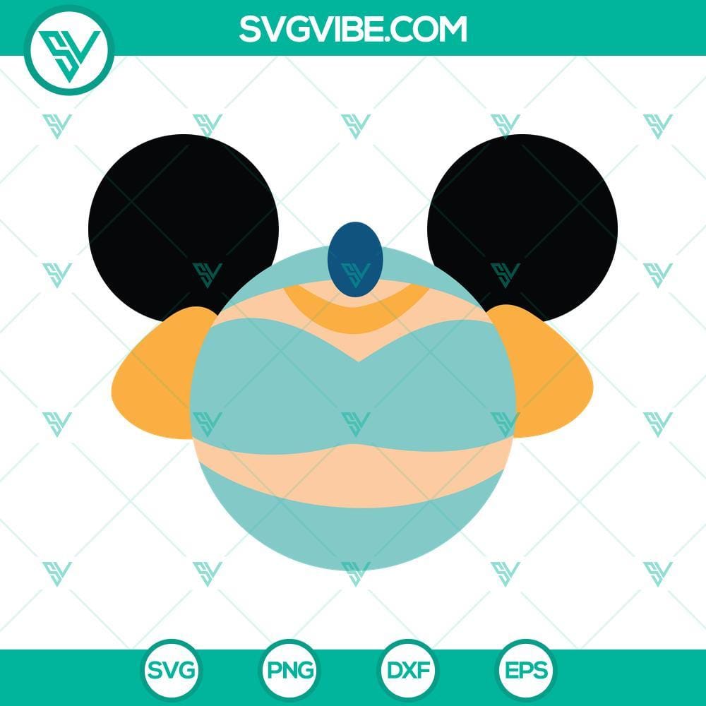 Princess Jasmine SVG, Disney Princess Mouse Ears SVG PNG DXF EPS Cut Files Princess Jasmine Disney Mouse Ears SVG design with PNG, DXF, EPS files for crafting and apparel.