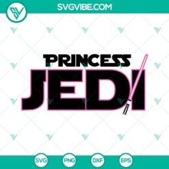 Princess Jedi and Lightsaber SVG files for Disney Star Wars fans, in PNG and DXF formats.