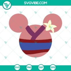 Princess Mulan and Mickey Mouse Ears SVG files, ideal for crafting projects and Disney-themed designs.
