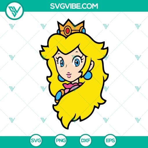 Princess Peach SVG Images Bundle, Princess Toadstool SVG Images, Princess Mario 2
