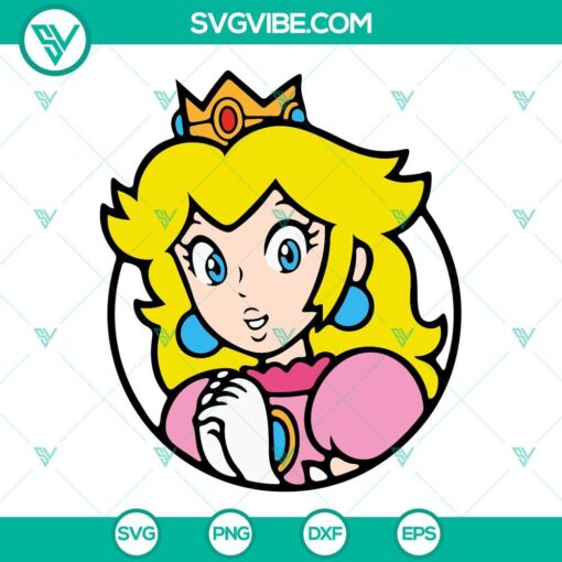 Princess Peach SVG Images Bundle, Princess Toadstool SVG Images, Princess Mario 3