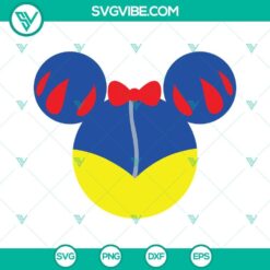 Snow White themed SVG images with Disney Princess Mouse Ears for download in PNG and DXF formats.
