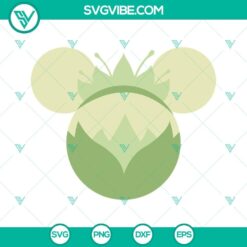 Princess Tiana Disney SVG images for Mouse Ears design in PNG, DXF, EPS format, perfect for DIY crafts and projects.