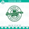 Prone to Shenanigans embroidery file with a funny St. Patrick's Day theme, featuring shamrocks and playful design.