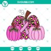 Pink Cheetah Print Pumpkin and Breast Cancer Ribbon SVGs for crafts and apparel design. Unique and trendy cancer awareness graphics.
