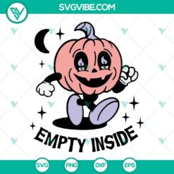 Creative SVG set: Pumpkin Empty Inside, Hello Fall, Trick Or Treat images for Halloween crafts and decorations.
