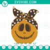 Pumpkin face bandana embroidery design for Halloween, featuring a cute pumpkin. Perfect for spooky attire.